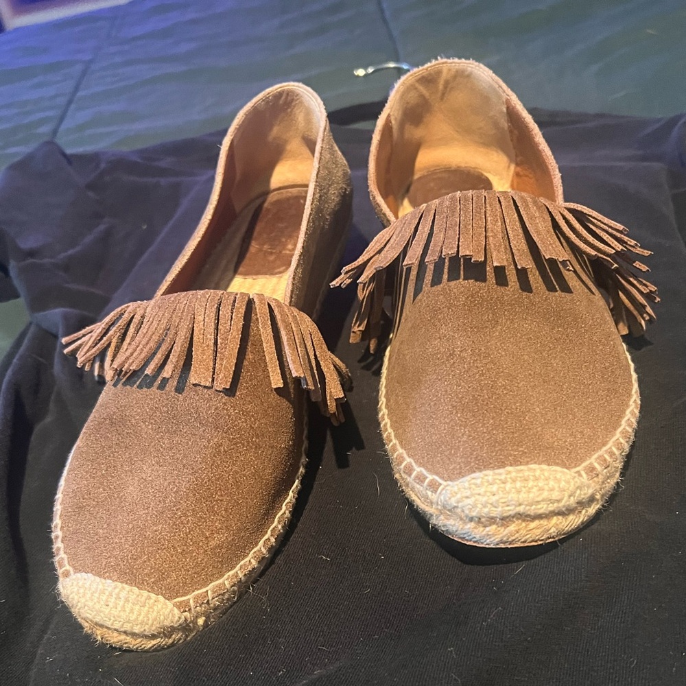 Chloe Brown Espadrilles with Fringe suede